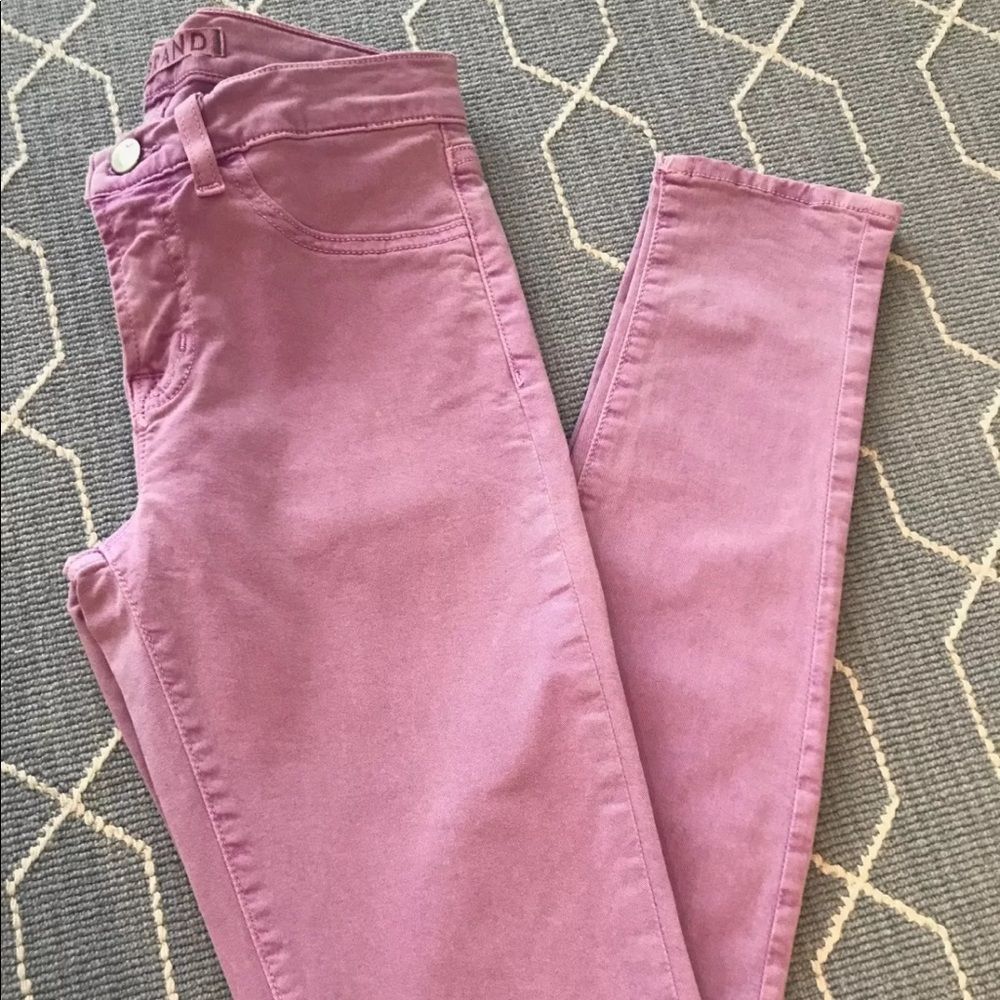 J Brand Jean MidRise Skinny Neon Purple/Pink SZ25
